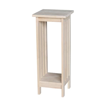 International Concepts Rectangle 30 in Mission Plant Stand, 12 W, 12 L, 30 in H, Wood, Unfinished 3070